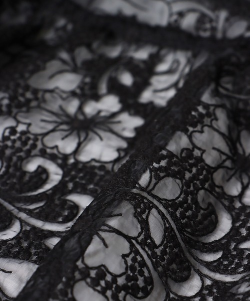 シアー刺繍レースチュニックブラウス（シャツ/ブラウス）｜Three Four