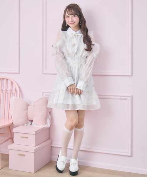 ROJITA（ロジータ）の「【再販決定】花柄ミニワンピース（ワンピース・レディース・ピンク/ブルー/ホワイト/アイボリー・FREE/MEDIUM）」の14枚目の写真