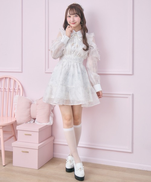 ROJITA（ロジータ）の「【再販決定】花柄ミニワンピース（ワンピース・レディース・ピンク/ブルー/ホワイト/アイボリー・FREE/MEDIUM）」の9枚目の写真