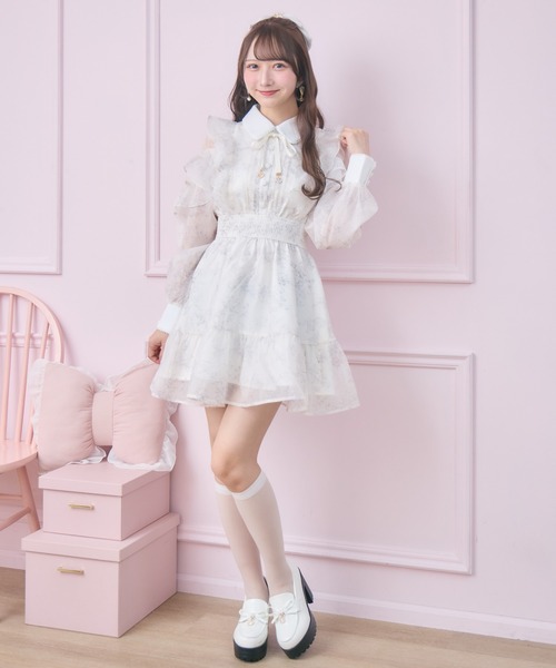 ROJITA（ロジータ）の「【再販決定】花柄ミニワンピース（ワンピース・レディース・ピンク/ブルー/ホワイト/アイボリー・FREE/MEDIUM）」の5枚目の写真