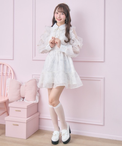 ROJITA（ロジータ）の「【再販決定】花柄ミニワンピース（ワンピース・レディース・ピンク/ブルー/ホワイト/アイボリー・FREE/MEDIUM）」の6枚目の写真