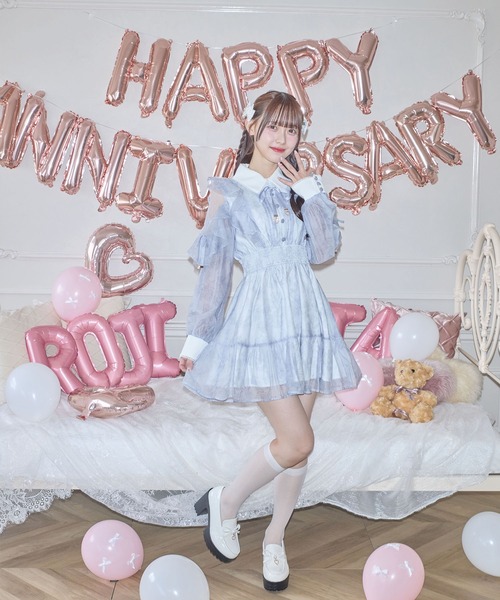 ROJITA（ロジータ）の「【再販決定】花柄ミニワンピース（ワンピース・レディース・ピンク/ブルー/ホワイト/アイボリー・FREE/MEDIUM）」の11枚目の写真