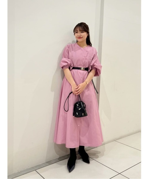 LOULOU WILLOUGHBY(ルルウィルビー)の「【LOULOU WILLOUGHBY】ヴィンテージオーガンパフワンピース(ワンピース・レディース・ネイビー/ピンク・1/2)」の22枚目の写真