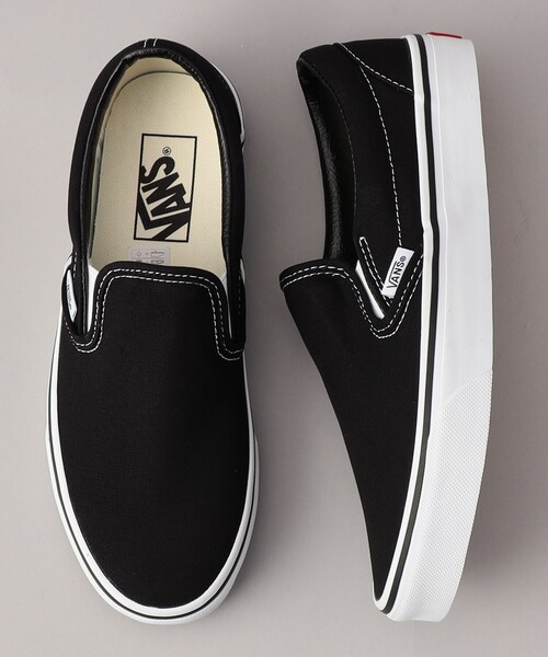 VANS(バンズ)の「【再入荷/新サイズ登場】VANS(ヴァンズ)UA CL SLIP ON/ヴァンズ クラシックスリッポン(WEB限定サイズ・カラー)(スリッポン・レディース・その他1/その他2/ブラック・23.5cm/23cm/24cm/25cm/24.5cm/25.5cm)」の1枚目の写真