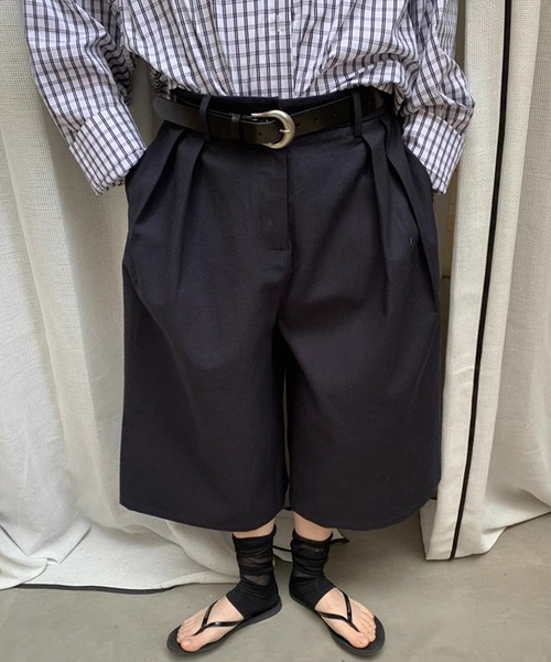 LONSLAN(ロンスラン)の「【LONSLAN】ワイドクロップドパンツ LONW25s019(その他パンツ・レディース・ダークネイビー/ダークグレー・L/M/S)」の13枚目の写真