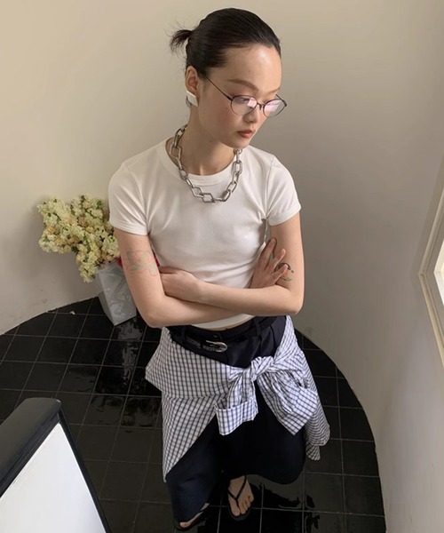 LONSLAN(ロンスラン)の「【LONSLAN】ワイドクロップドパンツ LONW25s019(その他パンツ・レディース・ダークネイビー/ダークグレー・L/M/S)」の14枚目の写真