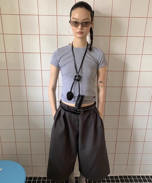 LONSLAN(ロンスラン)の「【LONSLAN】ワイドクロップドパンツ LONW25s019(その他パンツ・レディース・ダークネイビー/ダークグレー・L/M/S)」の17枚目の写真