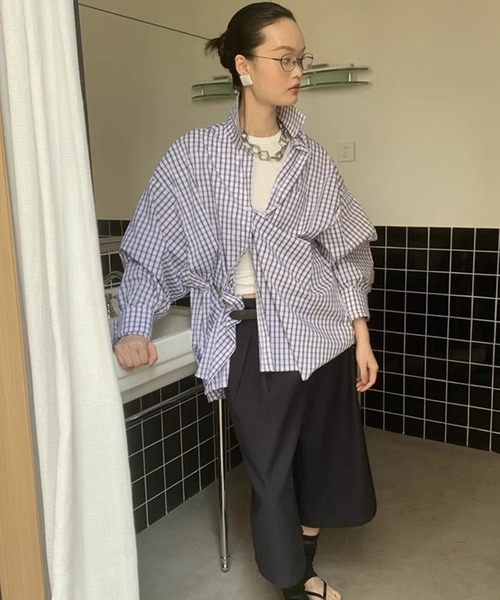 LONSLAN(ロンスラン)の「【LONSLAN】ワイドクロップドパンツ LONW25s019(その他パンツ・レディース・ダークネイビー/ダークグレー・L/M/S)」の16枚目の写真