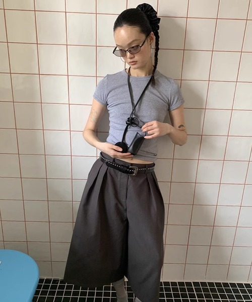 LONSLAN(ロンスラン)の「【LONSLAN】ワイドクロップドパンツ LONW25s019(その他パンツ・レディース・ダークネイビー/ダークグレー・L/M/S)」の18枚目の写真