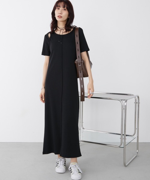 HOLIDAY ピンク レイヤードワンピース FRONT ZIP BUSTIER LAYERED ONEPIECE 3CODE !! #フロントzip
