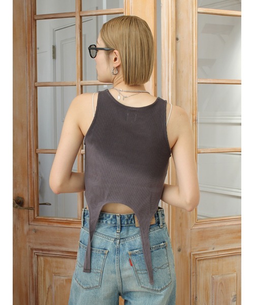 Ungrid(アングリッド)の「グラデーションデザインタンクトップ(タンクトップ・レディース・アイボリー/チャコールグレー・FREE)」の20枚目の写真