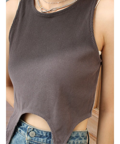 Ungrid(アングリッド)の「グラデーションデザインタンクトップ(タンクトップ・レディース・アイボリー/チャコールグレー・FREE)」の21枚目の写真