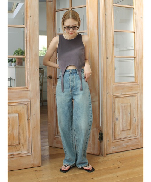 Ungrid(アングリッド)の「グラデーションデザインタンクトップ(タンクトップ・レディース・アイボリー/チャコールグレー・FREE)」の15枚目の写真