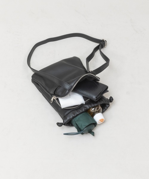 meeny miny（ミーニーマイニー）の「【meeny miny】ちょうどいいbag2（トートバッグ・レディース・ブラック/グレイッシュベージュ/シルバー・MEDIUM）」の6枚目の写真