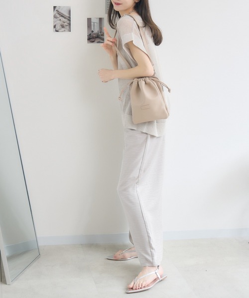 meeny miny（ミーニーマイニー）の「【meeny miny】ちょうどいいbag2（トートバッグ・レディース・ブラック/グレイッシュベージュ/シルバー・MEDIUM）」の19枚目の写真