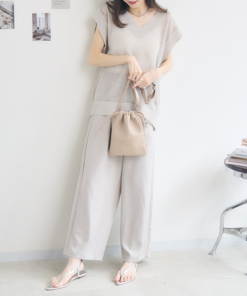 meeny miny（ミーニーマイニー）の「【meeny miny】ちょうどいいbag2（トートバッグ・レディース・ブラック/グレイッシュベージュ/シルバー・MEDIUM）」の20枚目の写真