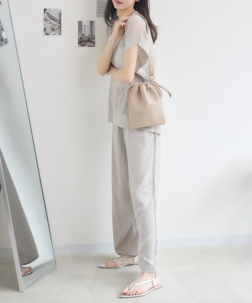 meeny miny（ミーニーマイニー）の「【meeny miny】ちょうどいいbag2（トートバッグ・レディース・ブラック/グレイッシュベージュ/シルバー・MEDIUM）」の18枚目の写真