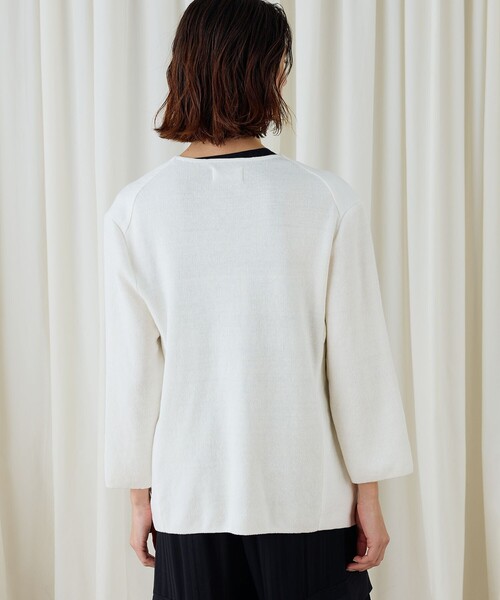 定価5万円　美品♪ トゥモローランド デプレ　ノーカラージャケット セール】ファブリックコンビ Vカラージャケット（ノーカラー