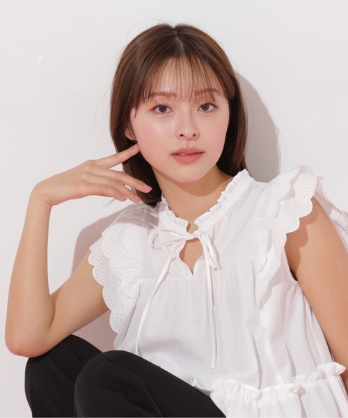 ◇カットワークティアードチュニック（シャツ/ブラウス）｜JILL by