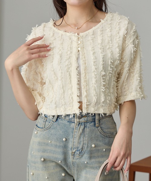 THETOE Souvlaki TOÉ Cardigan ニットカーディガン半袖