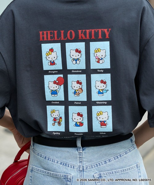 HELLO KITTY】別注 ハローキティデザイン刺繍/プリント オーバーサイズ