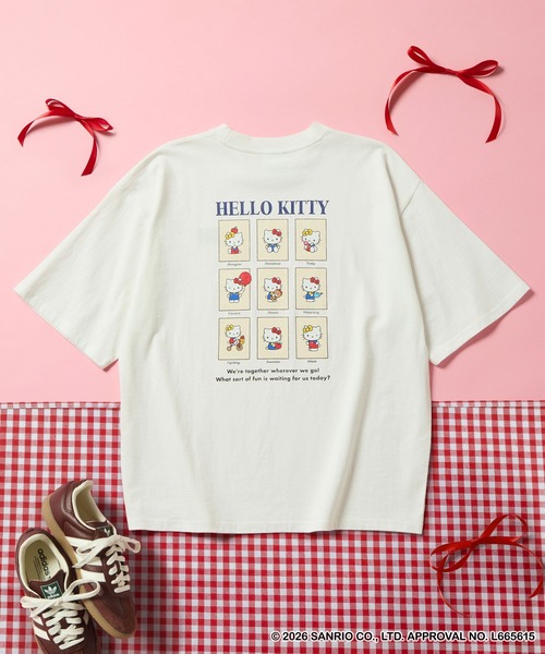 HELLO KITTY】別注 ハローキティデザイン刺繍/プリント オーバーサイズ