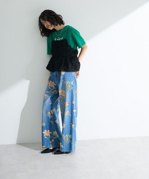 Green　Parks（グリーンパークス）の「シャギーキャミビスチェ（ベスト・レディース・アイボリー/ブラック・FREE）」の4枚目の写真