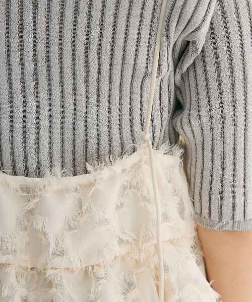 Green　Parks（グリーンパークス）の「シャギーキャミビスチェ（ベスト・レディース・アイボリー/ブラック・FREE）」の18枚目の写真