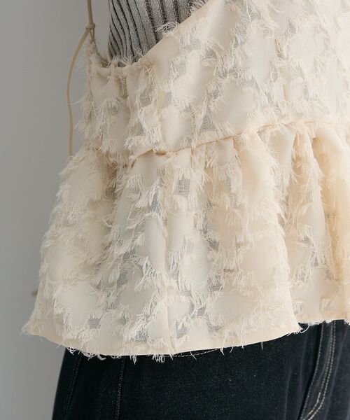 Green　Parks（グリーンパークス）の「シャギーキャミビスチェ（ベスト・レディース・アイボリー/ブラック・FREE）」の19枚目の写真