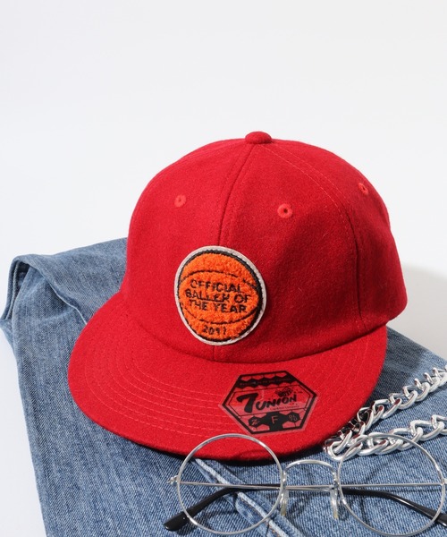 7Union（セブンユニオン）の「7UNION THE BALLER 3RD EYE / OFFICIAL BALLER ウールメルトン サガラ ワッペン 6パネルキャップ（キャップ・メンズ・ブラック系その他/ブラック/イエロー系その他/レッド系その他/レッド/キャメル/グレー系その他/グレー・FREE）」の8枚目の写真