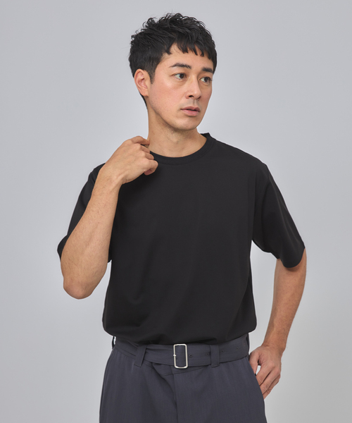 E. SILK MIX JQ NECK Tシャツ（Tシャツ/カットソー）｜EDIFICE