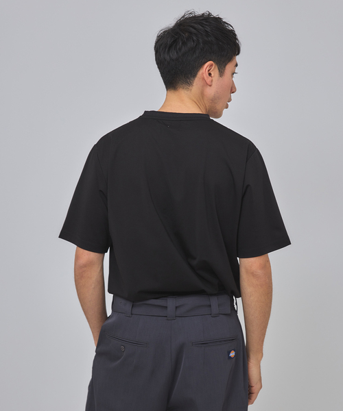 EDIFICE（エディフィス）の「E. SILK MIX JQ NECK Tシャツ（Tシャツ/カットソー・メンズ・チャコールグレー/ブラック/ホワイト・SMALL/MEDIUM/LARGE）」の7枚目の写真