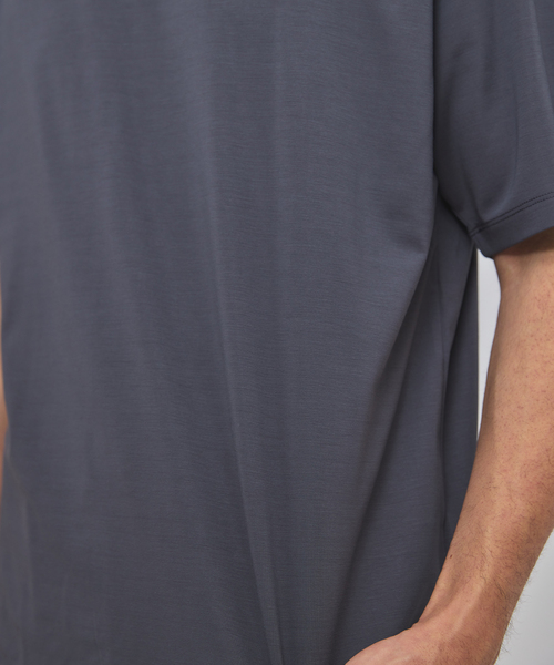 EDIFICE（エディフィス）の「E. SILK MIX JQ NECK Tシャツ（Tシャツ/カットソー・メンズ・チャコールグレー/ブラック/ホワイト・SMALL/MEDIUM/LARGE）」の18枚目の写真