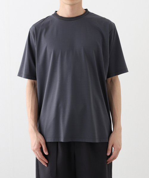 E. SILK MIX JQ NECK Tシャツ（Tシャツ/カットソー）｜EDIFICE