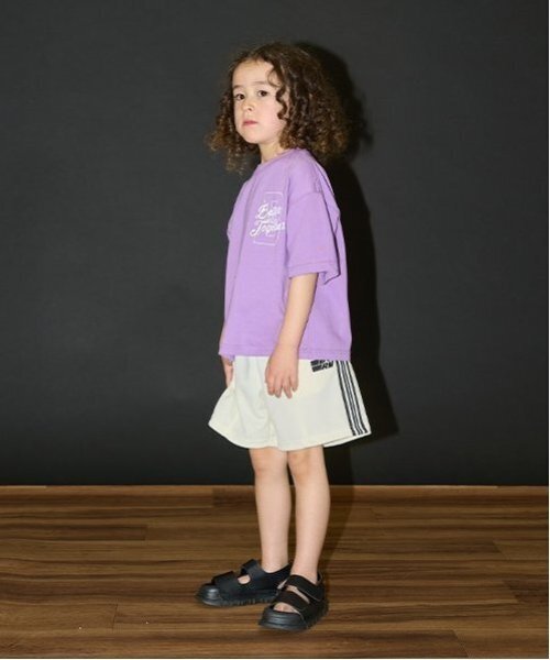b・ROOM(ビールーム)の「トラックタック4分丈パンツ【子供服】【キッズ】【男の子】【女の子】(その他パンツ・キッズ・パープル/アイボリー/ブラック/モカ・120cm/130cm/140cm/150cm/110cm/100cm)」の19枚目の写真