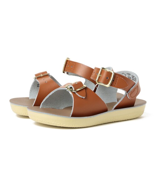 こども ビームス（コドモビームス）の「SALT WATER SANDALS / Surfer ウォッシャブル レザー サンダル（約13～15cm）（サンダル・キッズ・ホワイト/ブラウン系その他5/ブルー・US6(約14.3㎝)/US7(約15.1㎝)/US5(約13.3㎝)）」の2枚目の写真