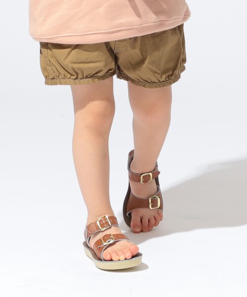 こども ビームス（コドモビームス）の「SALT WATER SANDALS / Surfer ウォッシャブル レザー サンダル（約13～15cm）（サンダル・キッズ・ホワイト/ブラウン系その他5/ブルー・US6(約14.3㎝)/US7(約15.1㎝)/US5(約13.3㎝)）」の4枚目の写真