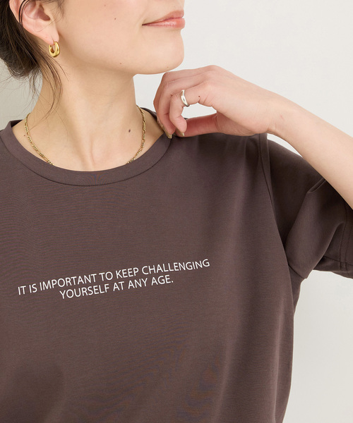 B.C STOCK（ベーセーストック）の「ウォッシャブル / スムースS/STEE（Tシャツ/カットソー・レディース・ホワイト/ブラウン/ブラック系その他・FREE）」の2枚目の写真