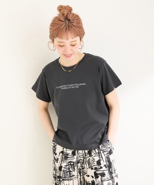 B.C STOCK（ベーセーストック）の「ウォッシャブル / スムースS/STEE（Tシャツ/カットソー・レディース・ホワイト/ブラウン/ブラック系その他・FREE）」の8枚目の写真