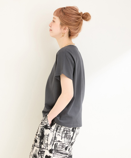 B.C STOCK（ベーセーストック）の「ウォッシャブル / スムースS/STEE（Tシャツ/カットソー・レディース・ホワイト/ブラウン/ブラック系その他・FREE）」の7枚目の写真