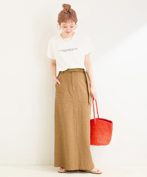 B.C STOCK（ベーセーストック）の「ウォッシャブル / スムースS/STEE（Tシャツ/カットソー・レディース・ホワイト/ブラウン/ブラック系その他・FREE）」の5枚目の写真