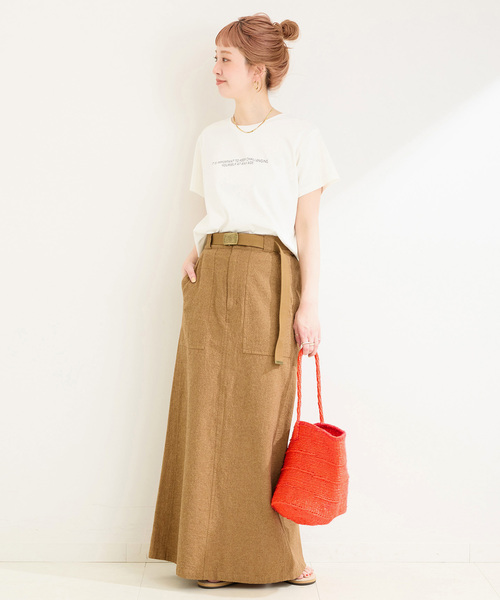 B.C STOCK（ベーセーストック）の「ウォッシャブル / スムースS/STEE（Tシャツ/カットソー・レディース・ホワイト/ブラウン/ブラック系その他・FREE）」の4枚目の写真