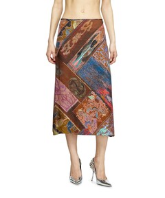 セール】MEDI TWIN CHEETAH FAKE SCARF SKIRT（スカート