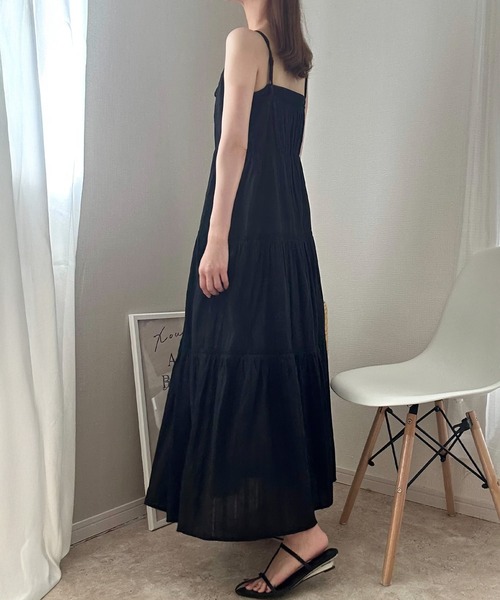 LAUIR（ラウアー）の「フロントリボンレースフリルキャミワンピース[高身長サイズMT有り]（ワンピース・レディース・ホワイト/ライトグレー/ブラック・MEDIUM/LARGE/MT）」の16枚目の写真