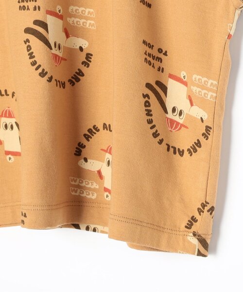 p.premier（ピードットプルミエ）の「【リンク/セットアップ可】総柄ワイドノースリーブストレッチTシャツ（Tシャツ/カットソー・キッズ・チャコール/オレンジ/キャメル/レッド・80/90/100/110/120/130/140）」の14枚目の写真