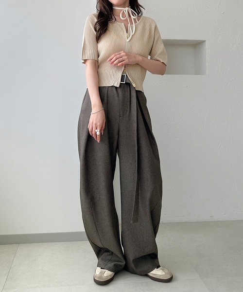 apres jour clair（アプレジュールクレア）の「【apres jour clair】Wジップカーディガン（カーディガン/ボレロ・レディース・アイボリー/ピンク/ベージュ・X-LARGE/フリー）」の16枚目の写真