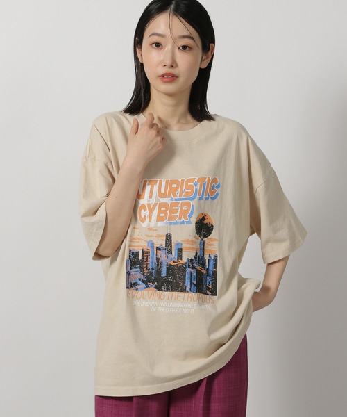 LAKOLE（ラコレ）の「アソートバンドTEE / 493604（Tシャツ/カットソー・レディース・オフホワイト/チャコール/ベージュ/ネイビー・FREE）」の3枚目の写真