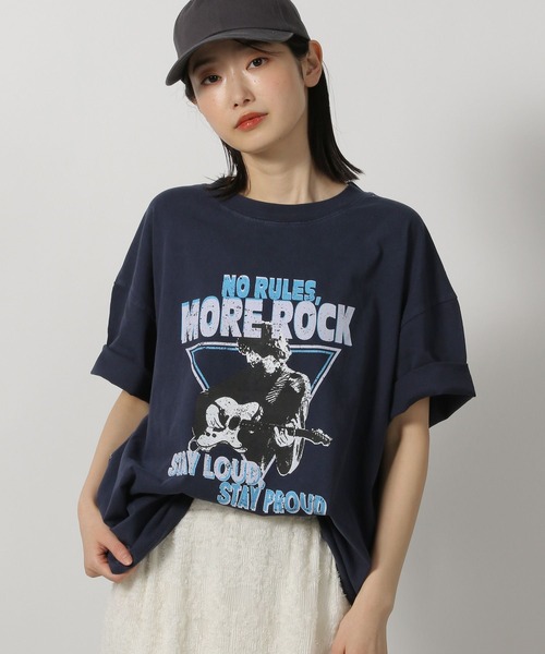 LAKOLE（ラコレ）の「アソートバンドTEE / 493604（Tシャツ/カットソー・レディース・オフホワイト/チャコール/ベージュ/ネイビー・FREE）」の4枚目の写真
