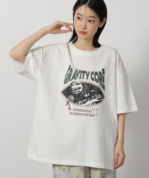 LAKOLE（ラコレ）の「アソートバンドTEE / 493604（Tシャツ/カットソー・レディース・オフホワイト/チャコール/ベージュ/ネイビー・FREE）」の9枚目の写真