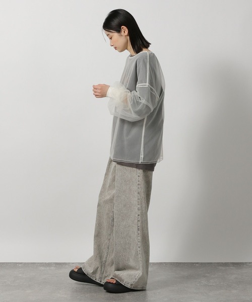 LAKOLE（ラコレ）の「アソートバンドTEE / 493604（Tシャツ/カットソー・レディース・オフホワイト/チャコール/ベージュ/ネイビー・FREE）」の13枚目の写真